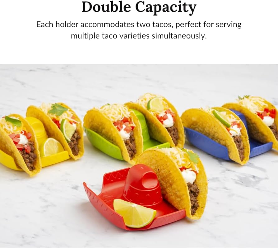 Amazon.com: Prepara Sombrero Taco Holder, Multicolored, Set of 4 Amazon.com: Prepara Sombrero Taco Holder, Multicolored, Set of 4